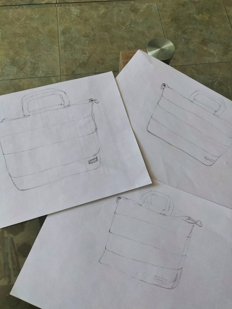 Borrador dibujado del bolso Arena