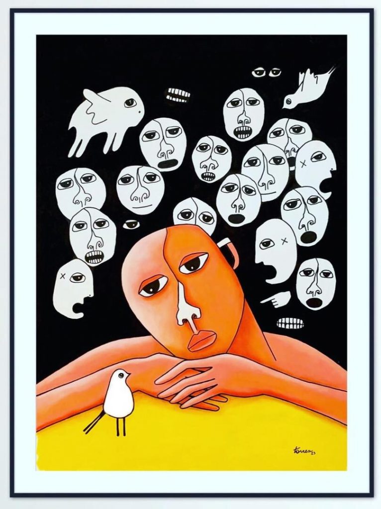 La inspiración detrás de un complemento. Un viaje creativo.
Cuadro de la colección del cubano sin temor a los colores