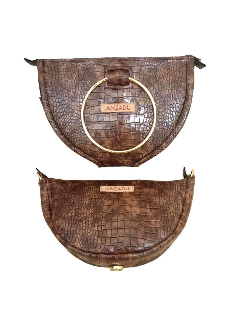 Conjunto del bolso ADuany mini. Interior y exterior con broche de sujeción.